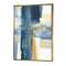 Designart - Indigo Panel VI - Glam Modern Canvas in Gold Frame